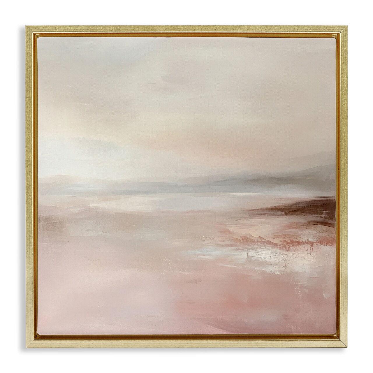 Stupell Industries Muted Landscape Pink Tides Floating Frame, design by Petal Prints Design